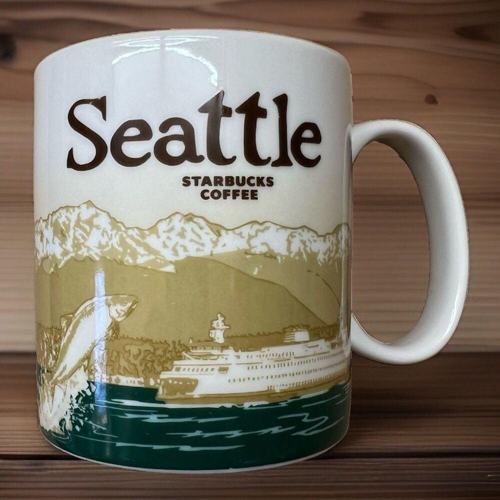 Starbucks 2012 Seattle City Global Icon Collectible Coffee Mug Large 16 oz cup